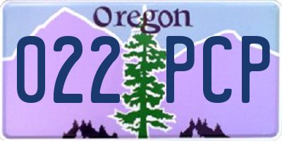 OR license plate 022PCP