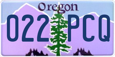 OR license plate 022PCQ