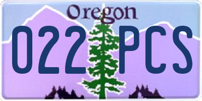OR license plate 022PCS