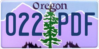 OR license plate 022PDF