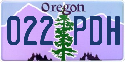 OR license plate 022PDH
