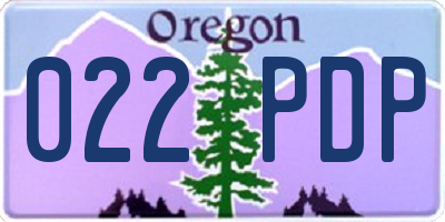 OR license plate 022PDP