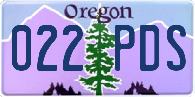 OR license plate 022PDS