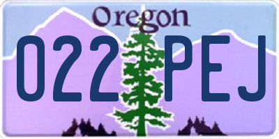 OR license plate 022PEJ