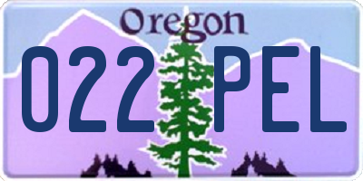 OR license plate 022PEL