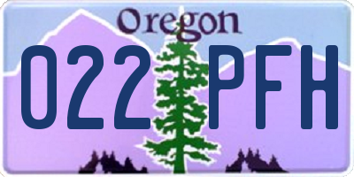 OR license plate 022PFH