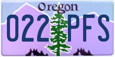 OR license plate 022PFS