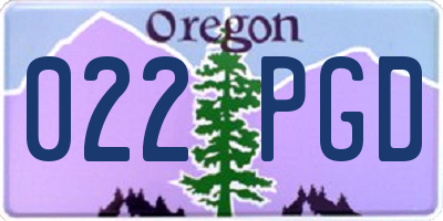 OR license plate 022PGD