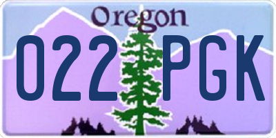 OR license plate 022PGK