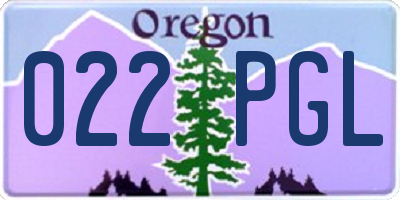OR license plate 022PGL