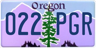 OR license plate 022PGR
