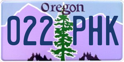 OR license plate 022PHK