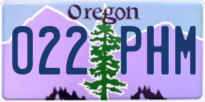 OR license plate 022PHM