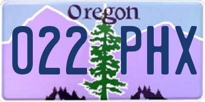 OR license plate 022PHX