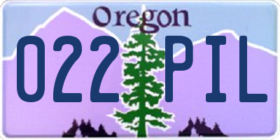 OR license plate 022PIL
