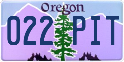 OR license plate 022PIT