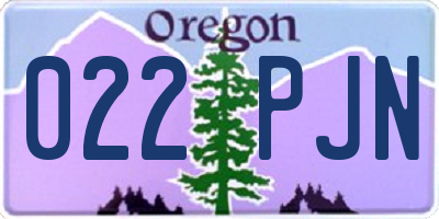 OR license plate 022PJN