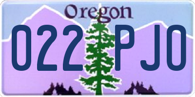 OR license plate 022PJO