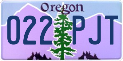 OR license plate 022PJT