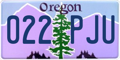 OR license plate 022PJU