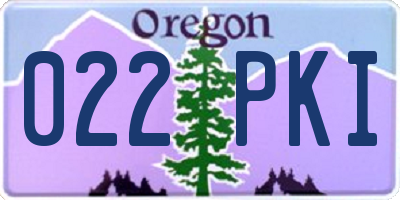 OR license plate 022PKI