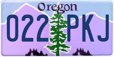 OR license plate 022PKJ