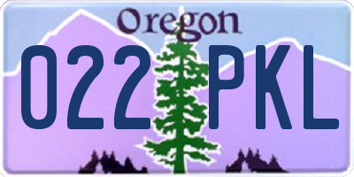 OR license plate 022PKL