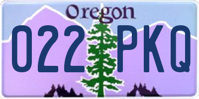 OR license plate 022PKQ