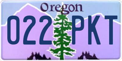 OR license plate 022PKT