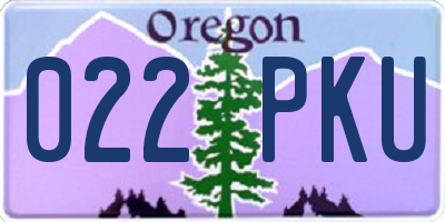 OR license plate 022PKU