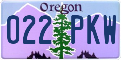 OR license plate 022PKW