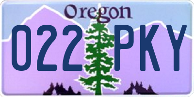 OR license plate 022PKY