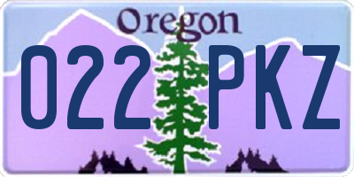 OR license plate 022PKZ