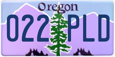 OR license plate 022PLD