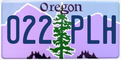 OR license plate 022PLH
