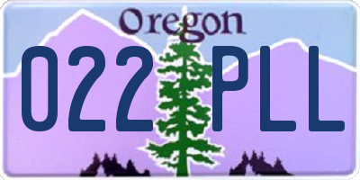 OR license plate 022PLL