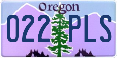 OR license plate 022PLS
