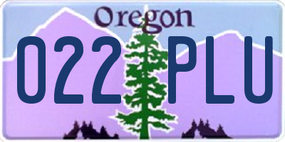 OR license plate 022PLU