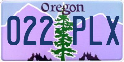 OR license plate 022PLX
