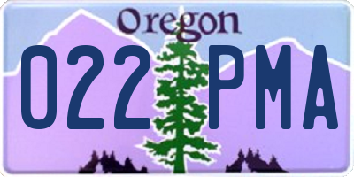 OR license plate 022PMA