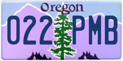 OR license plate 022PMB