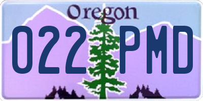 OR license plate 022PMD