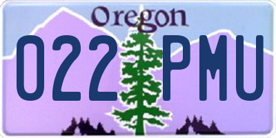 OR license plate 022PMU