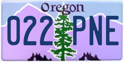 OR license plate 022PNE