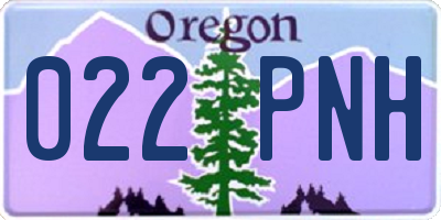 OR license plate 022PNH