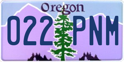 OR license plate 022PNM