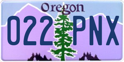 OR license plate 022PNX