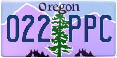OR license plate 022PPC