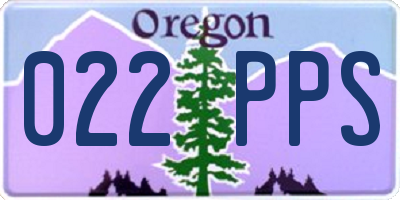 OR license plate 022PPS