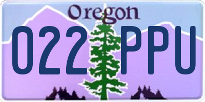 OR license plate 022PPU